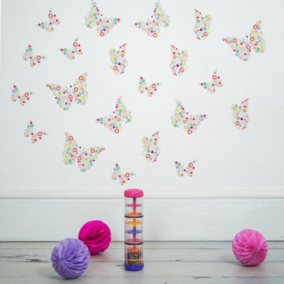  - Set Of Pastel Butterfly Wall Stickers