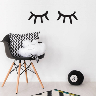  - Black Sleepy Eyes Wall Sticker