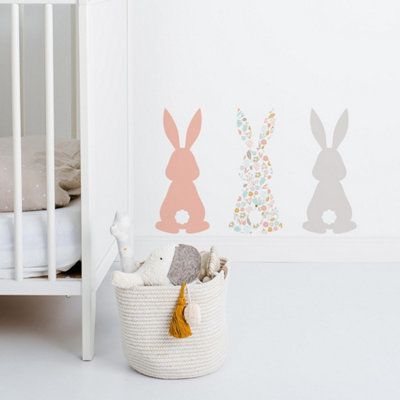 Set Of 3 Cute Bunny Wall Stickers from B&Q