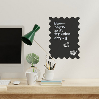 Squiggle Chalkboard Wall Stickers In A4 from B&Q
