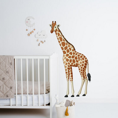 Adorable Tall Giraffe Wall Sticker from B&Q