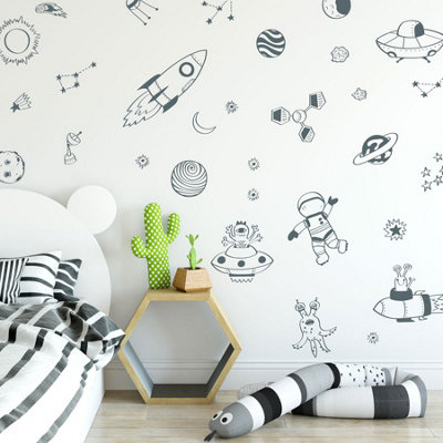Stickerscape Space Doodles Wall Sticker Pack from B&Q