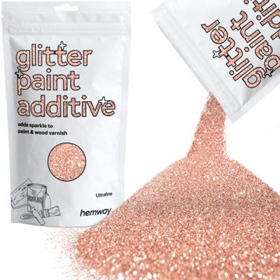 Hemway Glitter For Paint AdditiveRose Gold Ultrafine Size Flakes 100G Interior Exterior Mix Into Emulsion Paint from B&Q