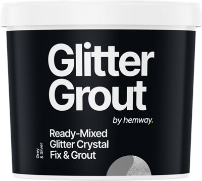 Hemway Grey/Silver Ready-Mixed Glitter Grout & Fix Adhesive / Grout / / / 10Lb 4.5Kg