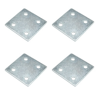 Square 52mm X 52mm Furniture Mending Fixing Plates Brackets Brace Furniture Repair Fixing from B&Q