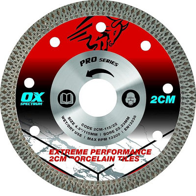 Ox Pro 2Cm Porcelain Cutting Blade  115-22.23mm from B&Q