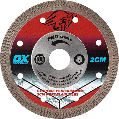 Ox Pro 2Cm Porcelain Cutting Blade  125-22.23mm from B&Q