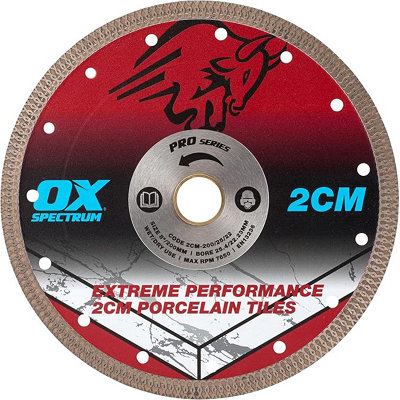 Ox Pro 2Cm Porcelain Cutting Blade  200 25.4-22.23mm from B&Q