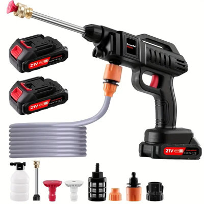  - Cordless Pressure Washer With 2 Replaceable Nozzles & 5 Spray Modes