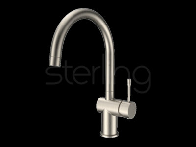 B&Q -  Zodiac Twist & Spray Tap In Brushed Nickel Zo2Bn