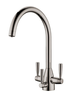 Clearwater Eclipse Tri Spa Kitchen Filter Tap Filtered Water & Cold & Hot Brushed Nickel PvdEc2Bn from B&Q