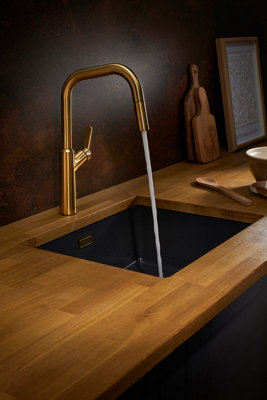 Clearwater Santor Pull Out With Twin Spray Kitchen Brushed Brass- San20Bb