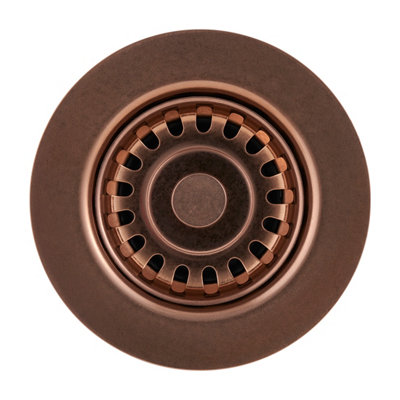 B&Q -  Belfast Kitchen Sink 60mm Basket Strainer Waste Regency Copper PvdWrprc