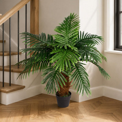 Leaf Brown Artificial Princess Palm Tree - Trunk 100Cm