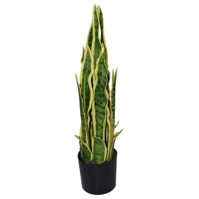 Leaf Artificial Sansevieria Tropical Snake Plant 55Cm Sansevieria from B&Q