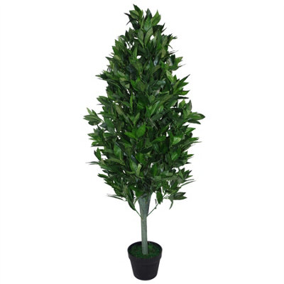 Leaf 120Cm (4Ft) Artificial Topiary Bay Tree Pyramid ConeExtra Large from B&Q