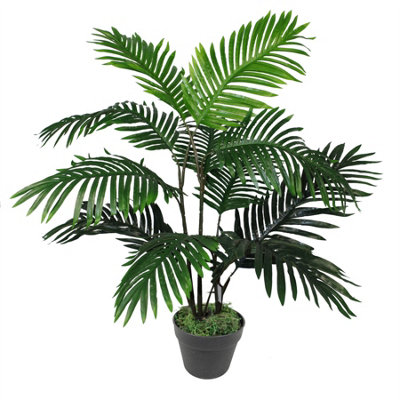 Leaf Areca Palm Artificial Tree - 90cm Green Plastic - Realistic Foliage - Image 9