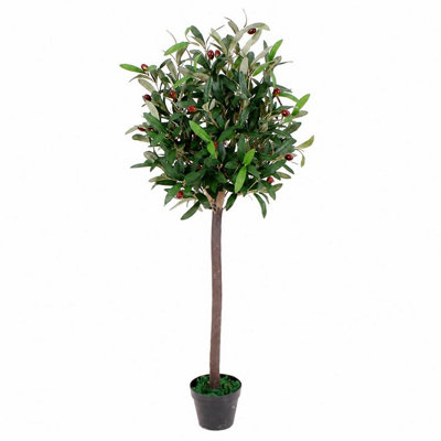 Faux Olive Tree Plant in Plastic Pot Liner - Image 10