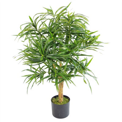 Leaf Artificial Ficus Dracaena Tree 100cm Green - Image 7