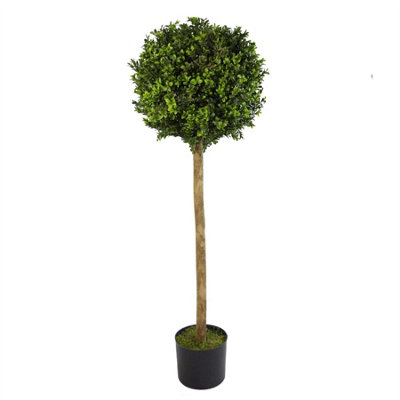 Leaf Artificial Boxwood Buxus Topiary Tree 120Cm Trunk