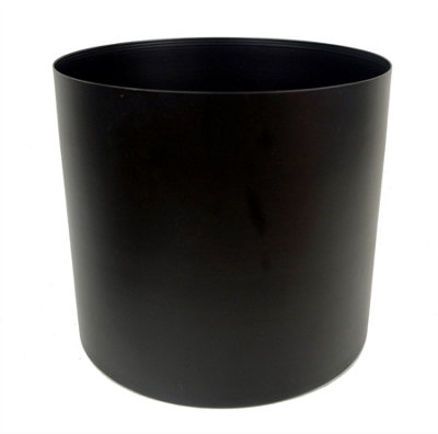 Leaf Metal Planter Plant Pot Black 20 X 18Cm