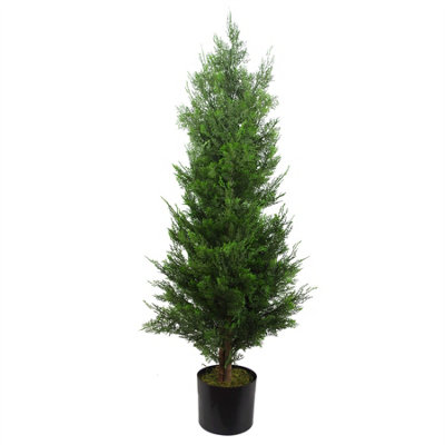 Leaf Green Cypress Bushy Topiary Tree Artificial Plant 120Cm