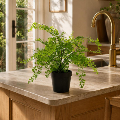 B&Q -  Artificial Potted Fern Plant (Southern Maidenhair Fern) 35Cm