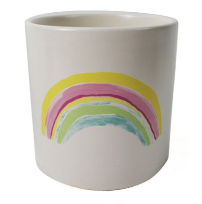 Leaf Artificial 12Cm Ceramic Rainbow Multicolour Ceramic Planter