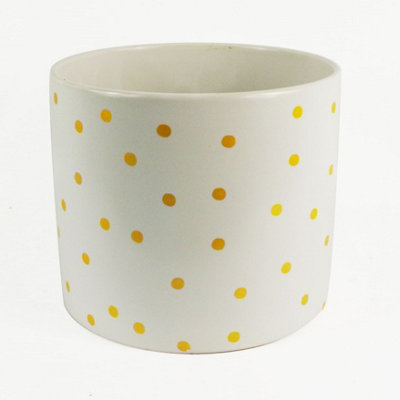 B&Q -  Ceramic Plant Pot Planter Gold Dot 15 X 15 X 18Cm - Image 5