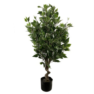 Leaf Artificial 110Cm Realistic Artificial Ficus Tree / Plant