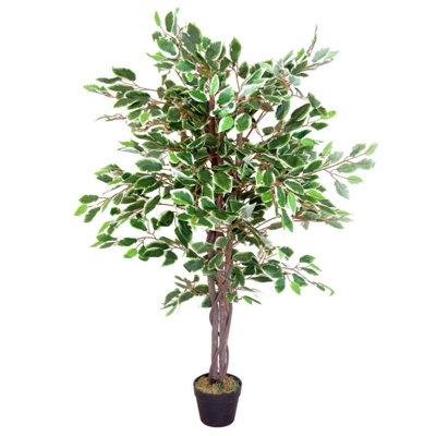 Leaf Artificial Realistic Artificial Ficus Tree / Plant 130Cm