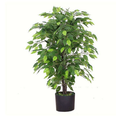 90cm Artificial Ficus Tree Realistic Indoor Faux Plant Home Office Decor - Image 8