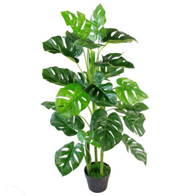 Artificial 100Cm Leaf Realistic Artificial Monstera Cheese Plant from B&Q