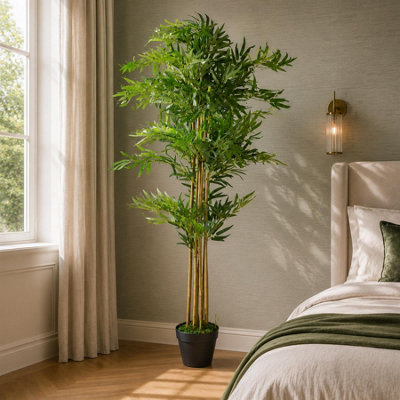 Leaf Design Uk Realistic Artificial Bamboo Plants / Trees 150Cm