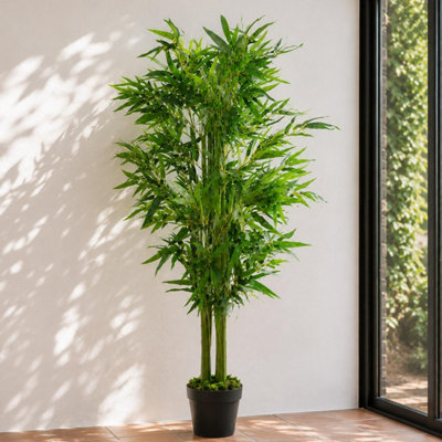 Leaf 120Cm Design Uk Realistic Artificial Bamboo Plants / Trees Green - Image 9
