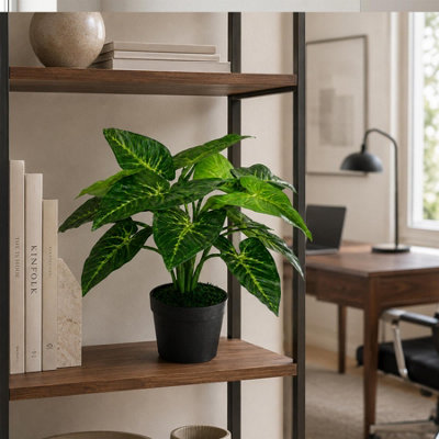 Leaf Design UK 45cm Realistic Artificial Plant - Green Large Foliage with Pot - Image 8
