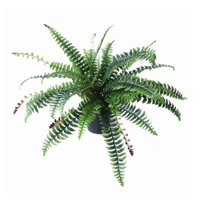 B&Q -  Artificial Foliage Plant Pot Boston Bushy 60Cm Plants - Image 8