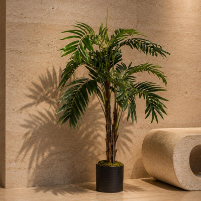 Large Artificial 120cm Palm Tree Realistic Tropical Indoor Home Office Decor - Image 6