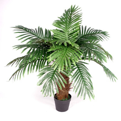 100Cm Leaf Design Uk Large Realistic Artificial Palm Tree from B&Q