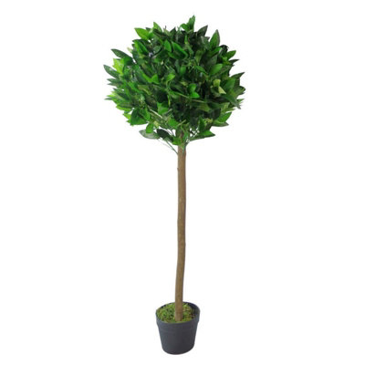 Blue Pirate Green Artificial Bay Laurel Topiary Tree 120Cm Trunk - Image 7