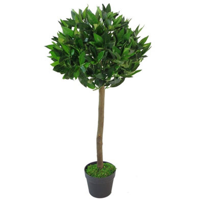 90cm Artificial Bay Laurel Topiary Ball Tree Realistic Potted Plant UV Stable - Image 7