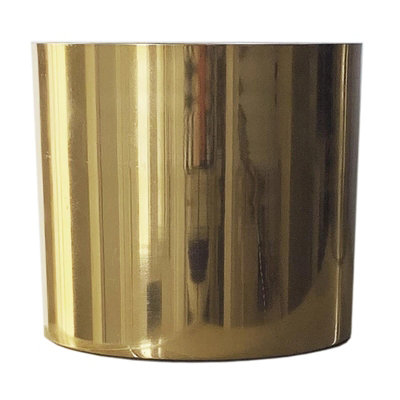 Leaf Modern Metal Planter - 18cm - Gold - Polished Shiny Finish - Image 5