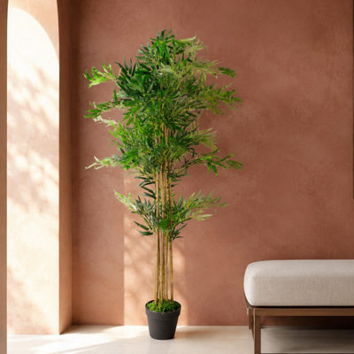 Leaf - Artificial Bamboo Tree - 5ft - Brown/Green - Image 9