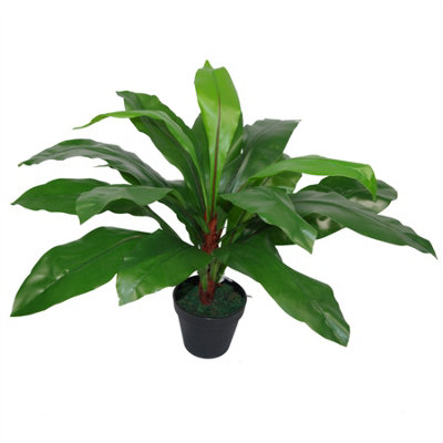 Tropical Artificial Plants 60Cm Dark Bushy Fern 2Ft Leaf from B&Q