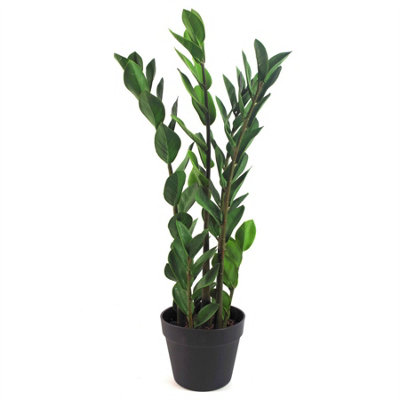 Leaf 75cm Artificial Zanzibar Green Gem Zamioculcas Succulent Indoor Plant - Green - Image 5