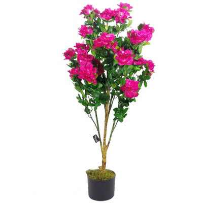 Leaf - Artificial Azalea Plant - 100cm - Pink - Image 6