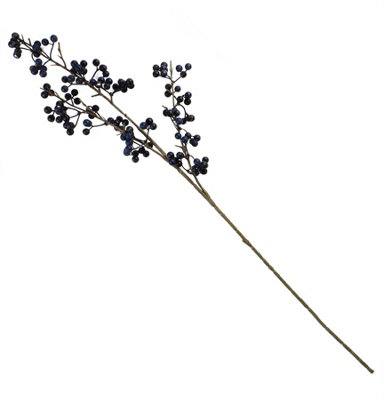 Leaf Blue Artificial Christmas Berry Spray 70Cm
