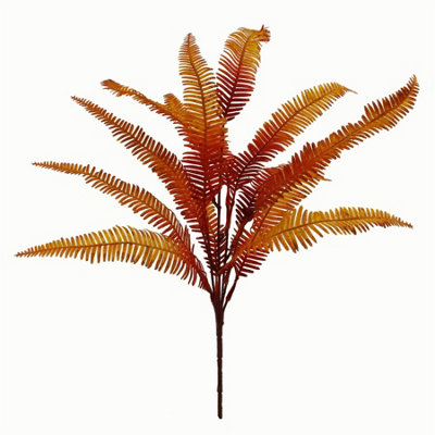 Leaf 55Cm Artificial Autumn Fern Bush Plant from B&Q
