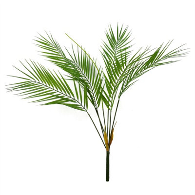Leaf Green/Gold Artificial Palm Tree - Unpotted 6 Leaves 75Cm