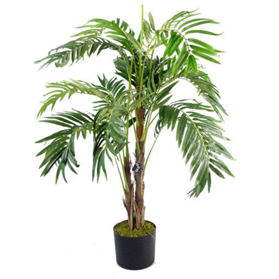 120Cm Leaf Large Realistic Artificial Palm TreeNatural from B&Q